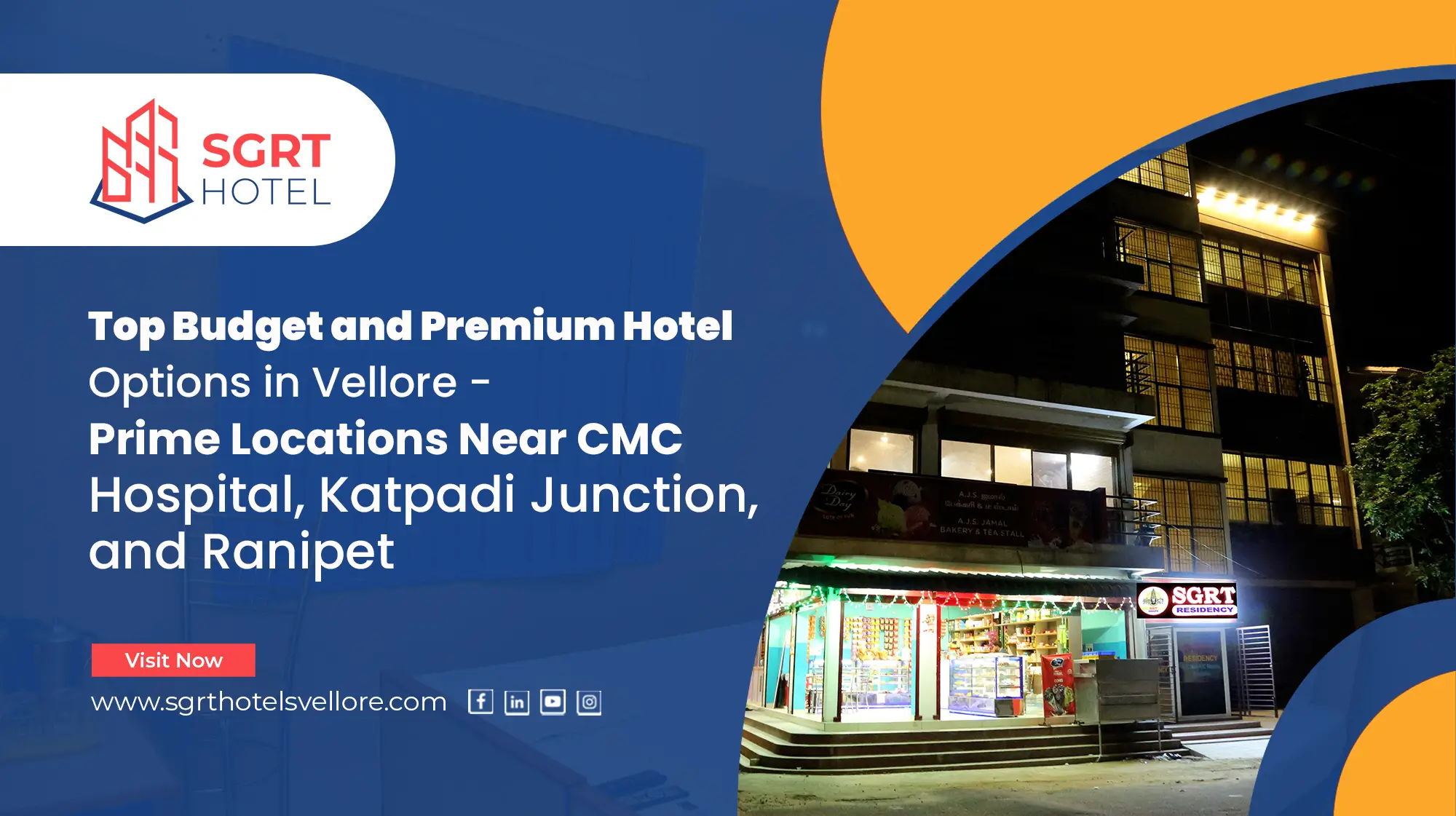 Top Budget and Premium Hotel Options in Vellore - Prime Locations Near CMC Hospital, Katpadi Junction, and Ranipet